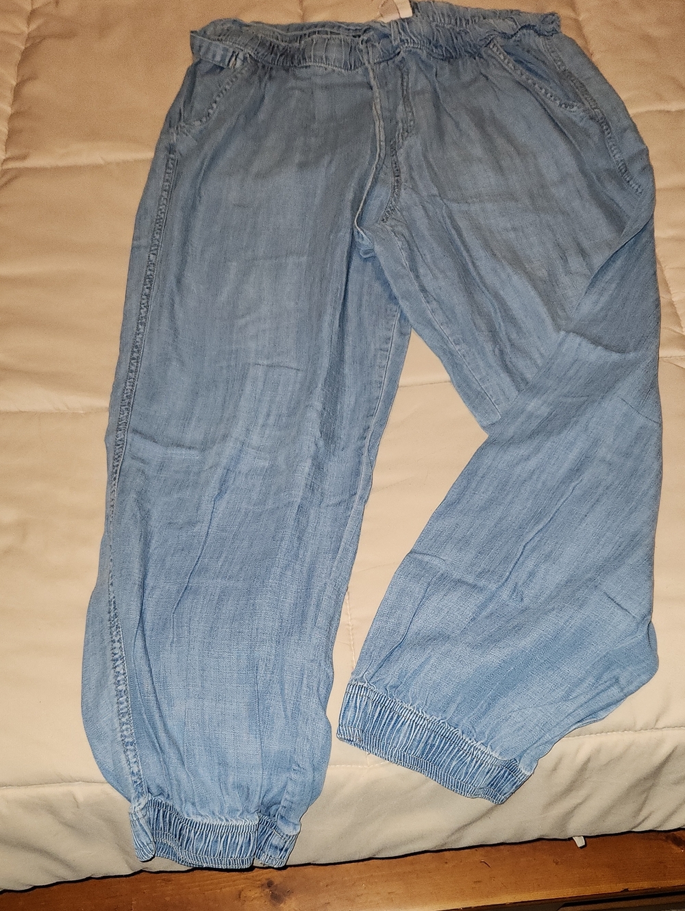 Knox Rose Light Blue Relaxed Women's Elastic-Waist Jeans